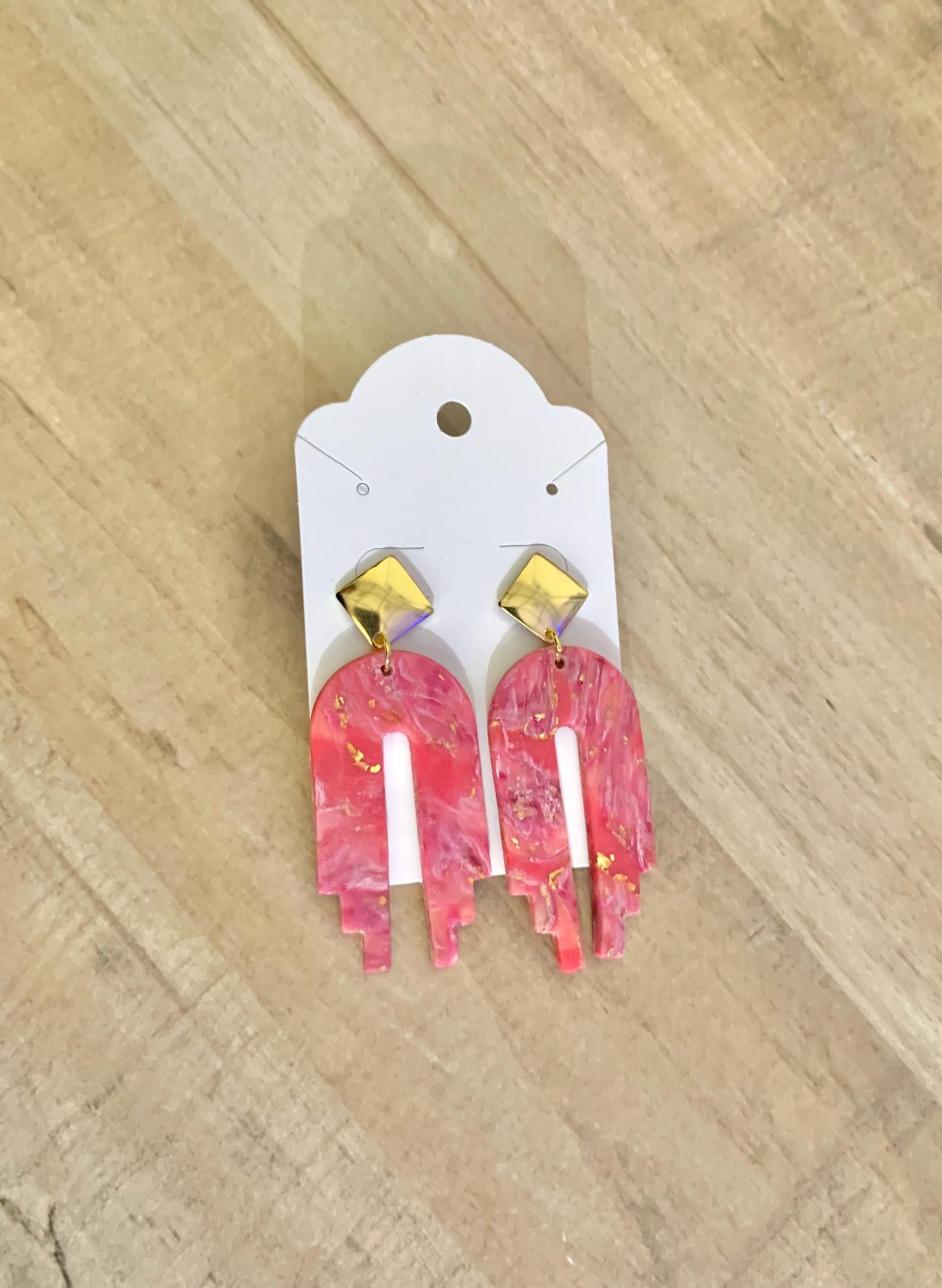 Rosy Cascade dangles